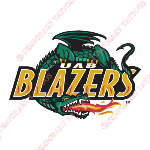 UAB Blazers Customize Temporary Tattoos Stickers NO.6628